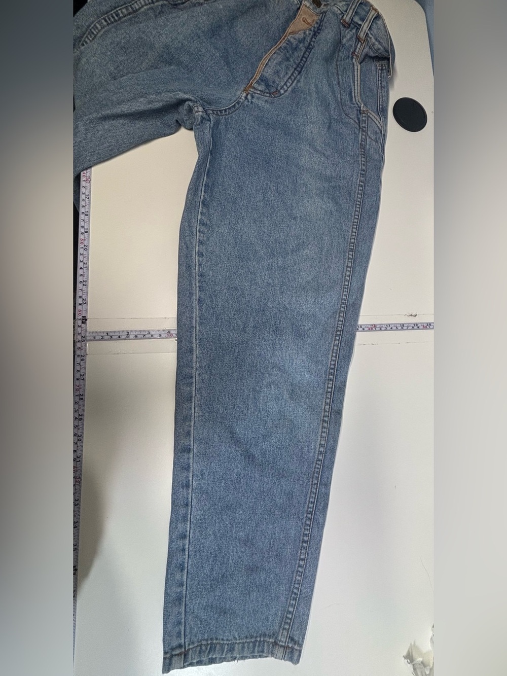 1980s Nevada Vintage high-waisted ribcage western cowgirl denim jeans size 31 - Picture 8 of 10